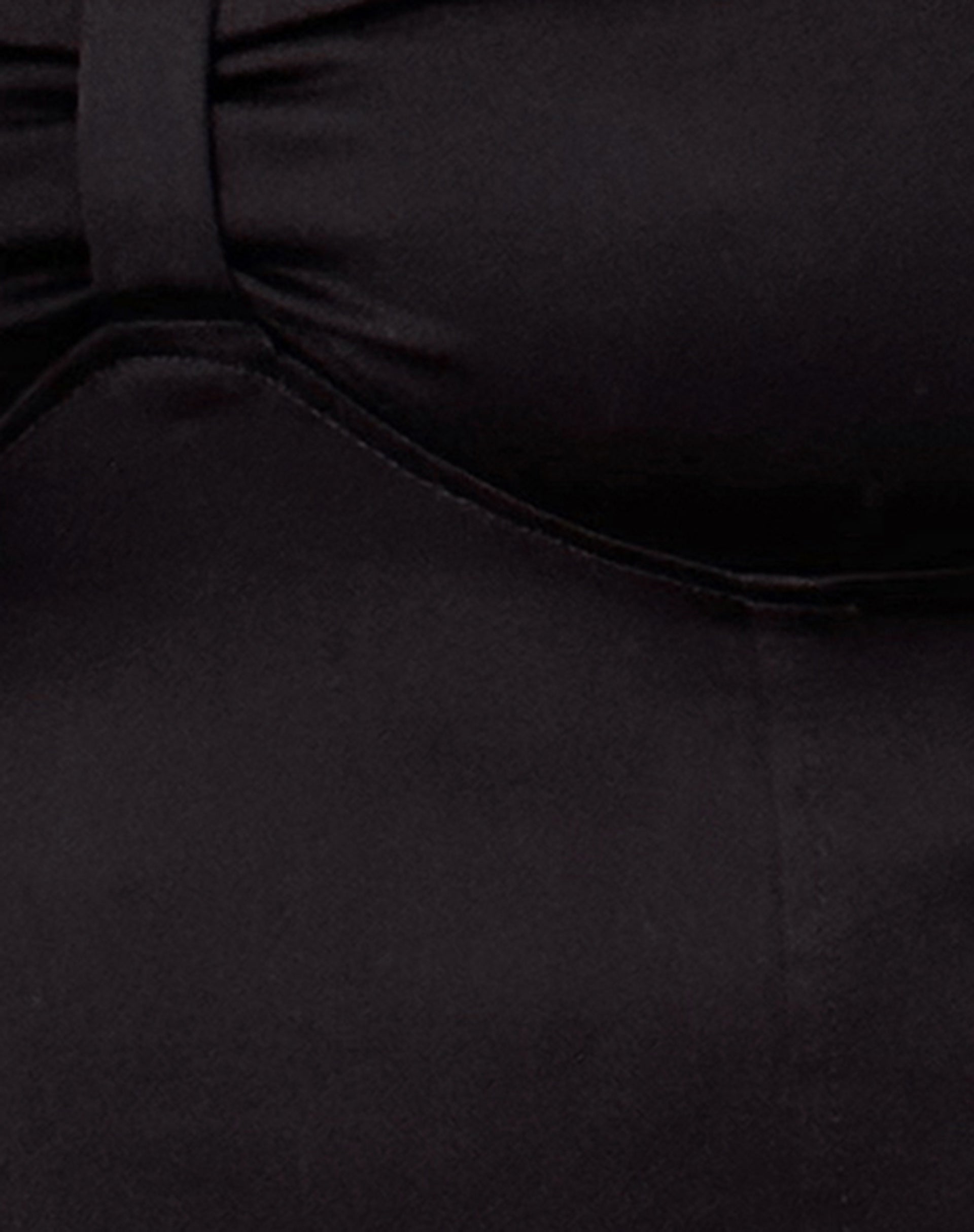 Javas Bandeau Mini Dress in Black Sateen