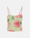 Jefita Cami Top in Watercolour Hibiscus Yellow