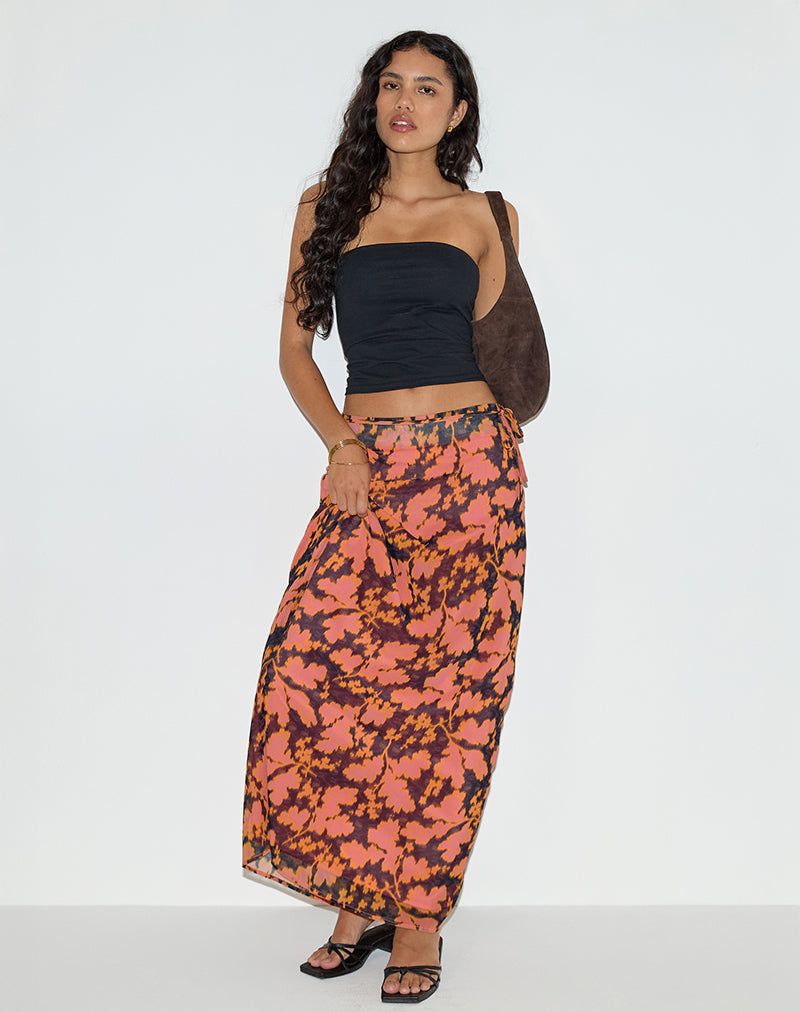 Jezza Slip Maxi Skirt in Furnishing Floral