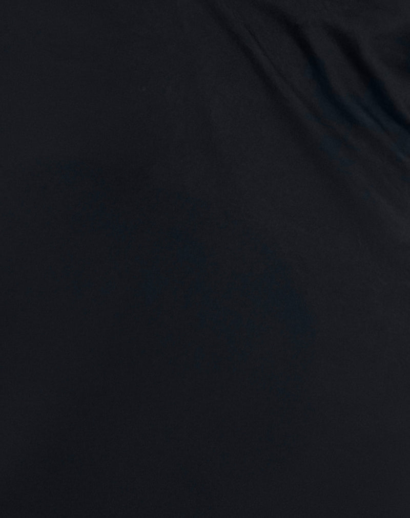 Jika Plunge Mini Dress in Rayon Jersey Black