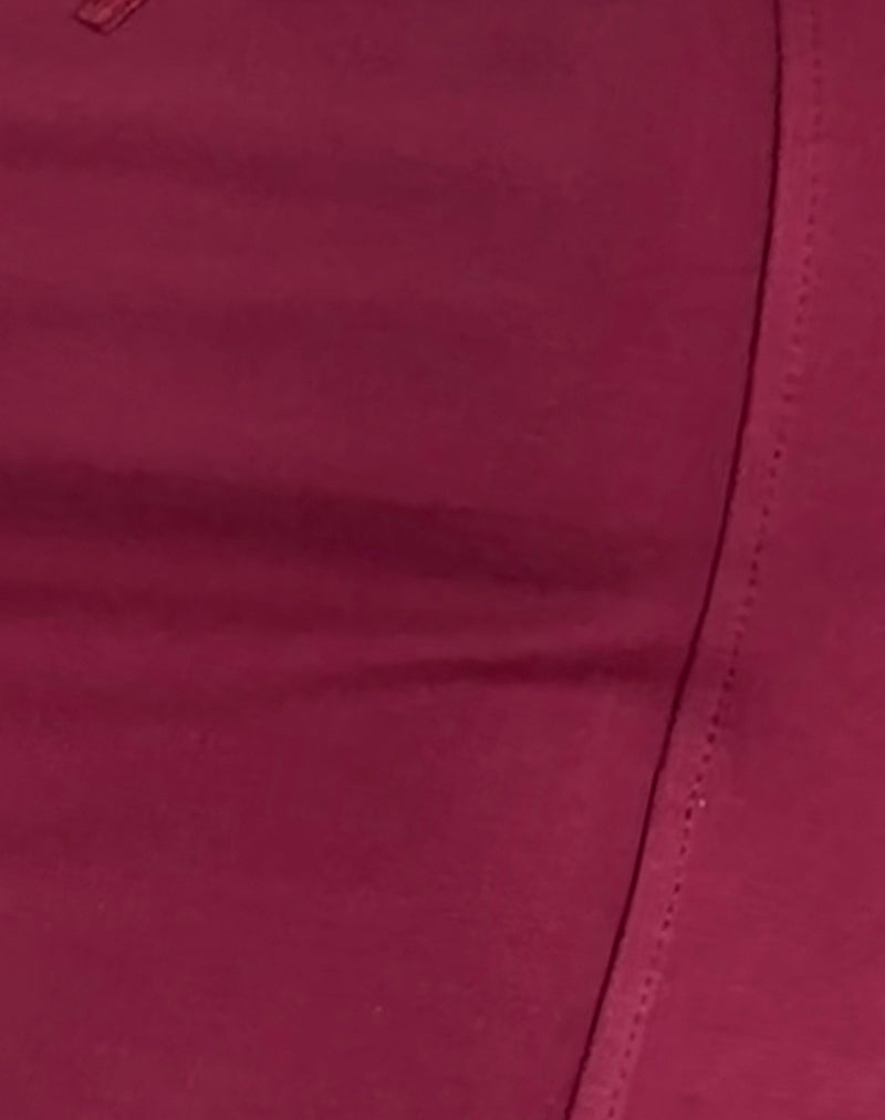 Jinisa Corset Top in Burgundy