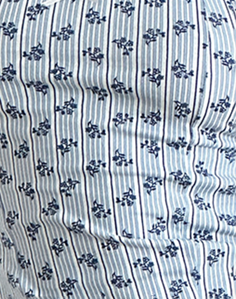 Jinisia Corset Top in Floral Stripe