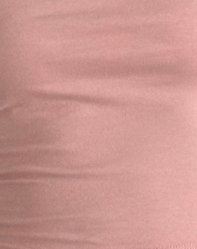 Jiniso Crop Top in Pink Lady with Ivory Bows