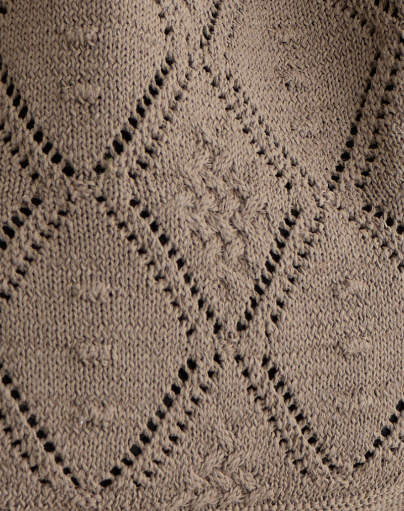 Fika Crochet Bag in Brown