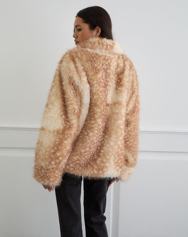 Joji Jacket in Beige Bambi Print