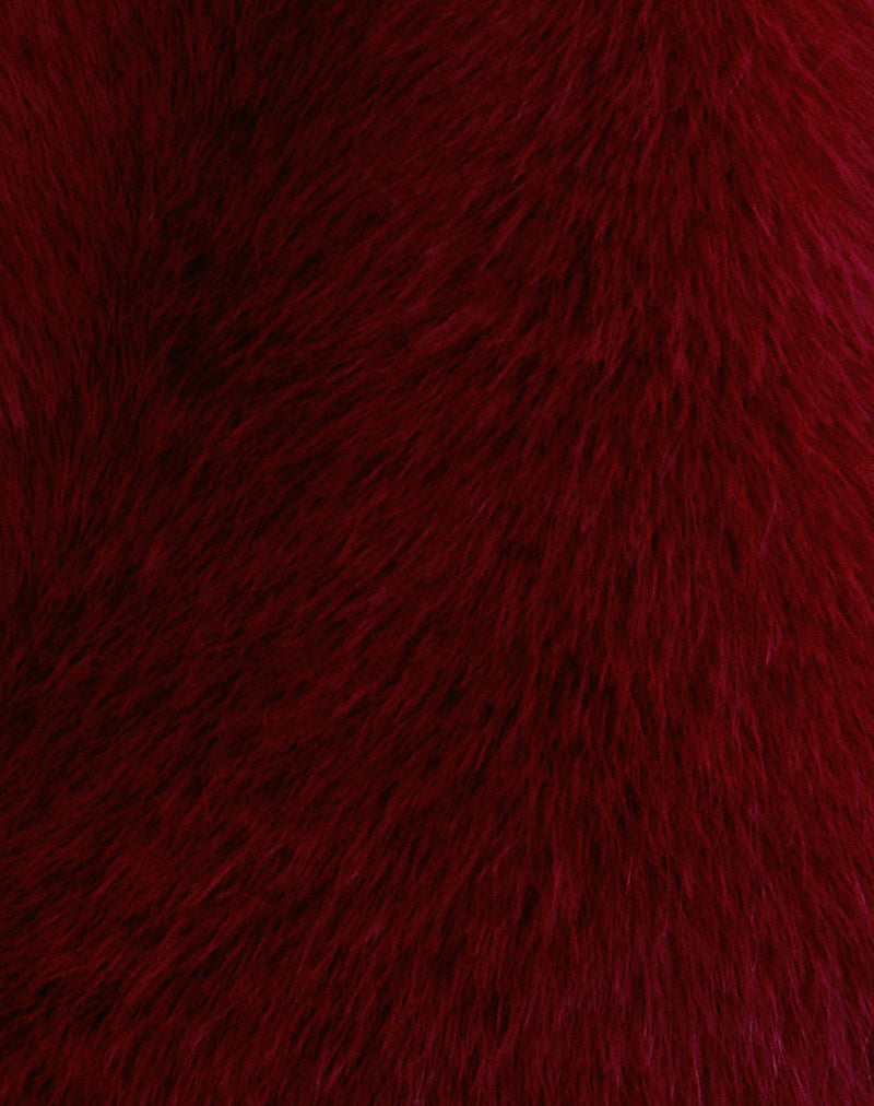 Joji Jacket in Faux Fur Cherry