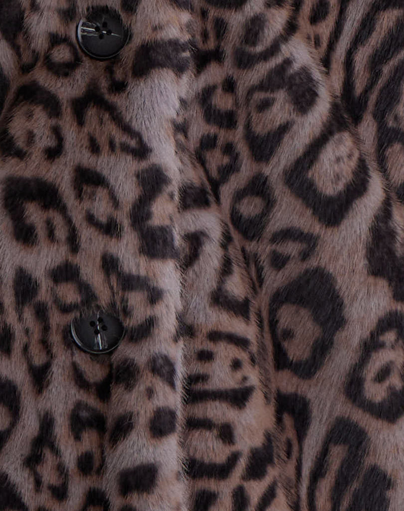 Joji Jacket in Warm Grey Leopard
