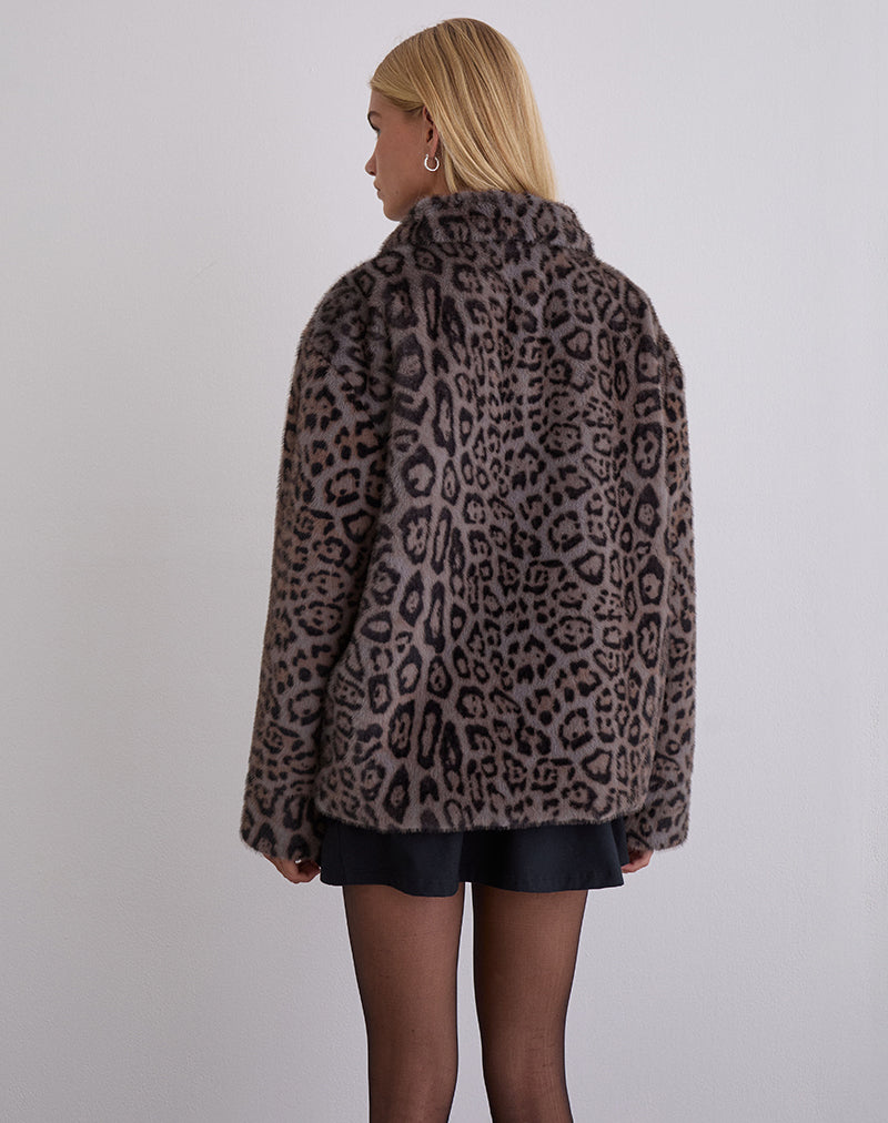 Joji Jacket in Warm Grey Leopard