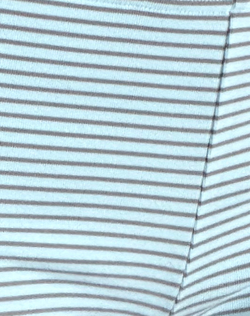 Sera Micro Short in Blue and Grey Jersey Stripe