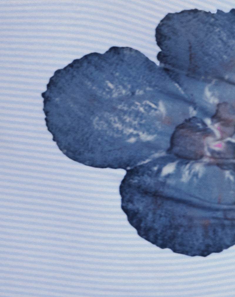 Jules Top in Stripe Floral Baby Blue