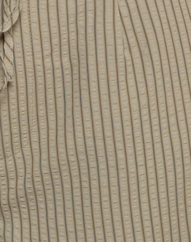 Juria Trouser in Neutral Khaki Stripe