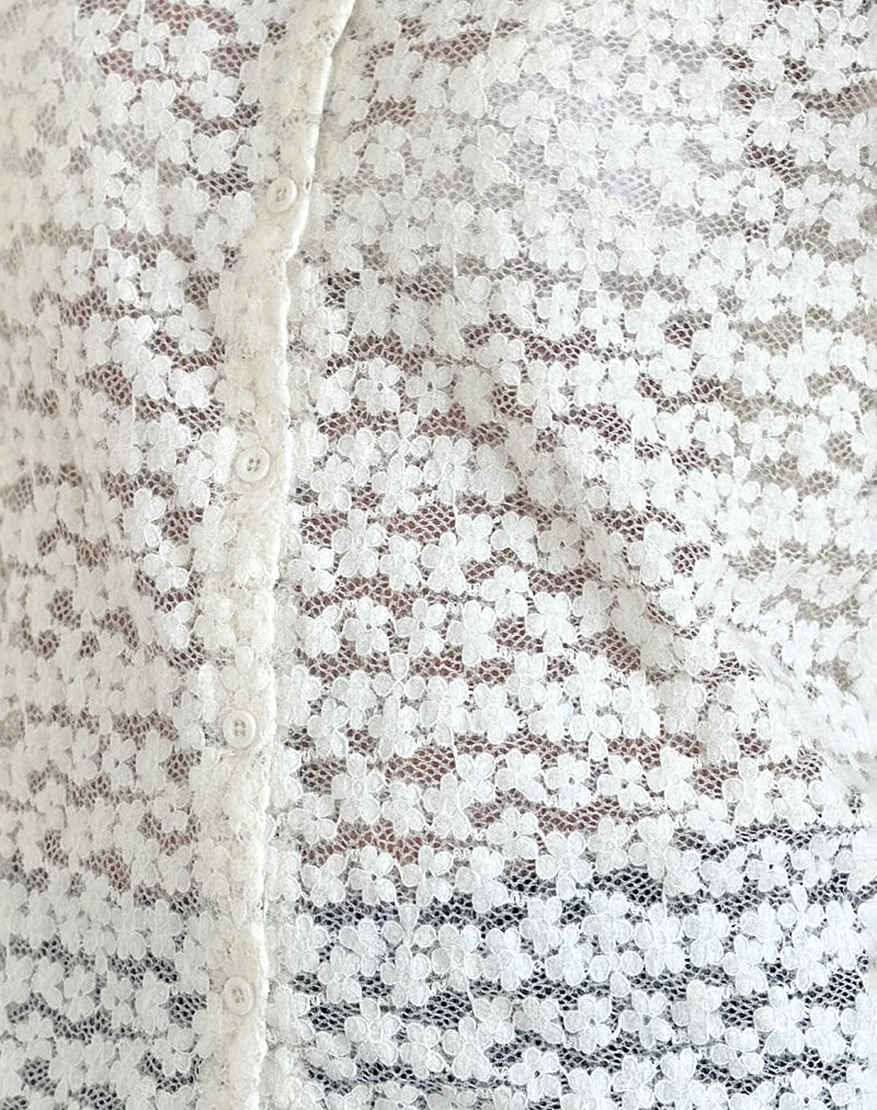 Kaelyn Top in Dahlia Lace Ivory