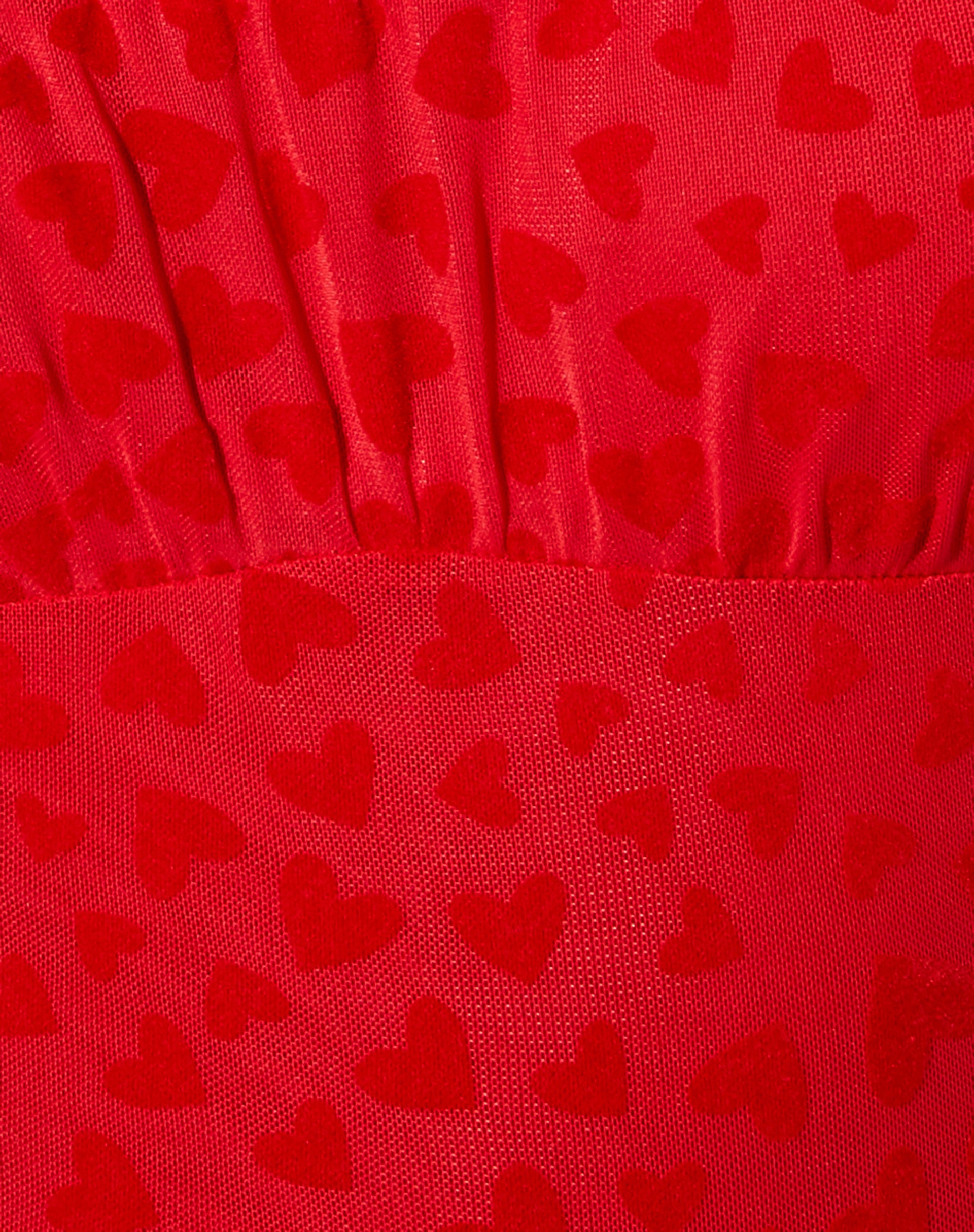 Kalos Cami Top in Red Mesh Red Heart Flock