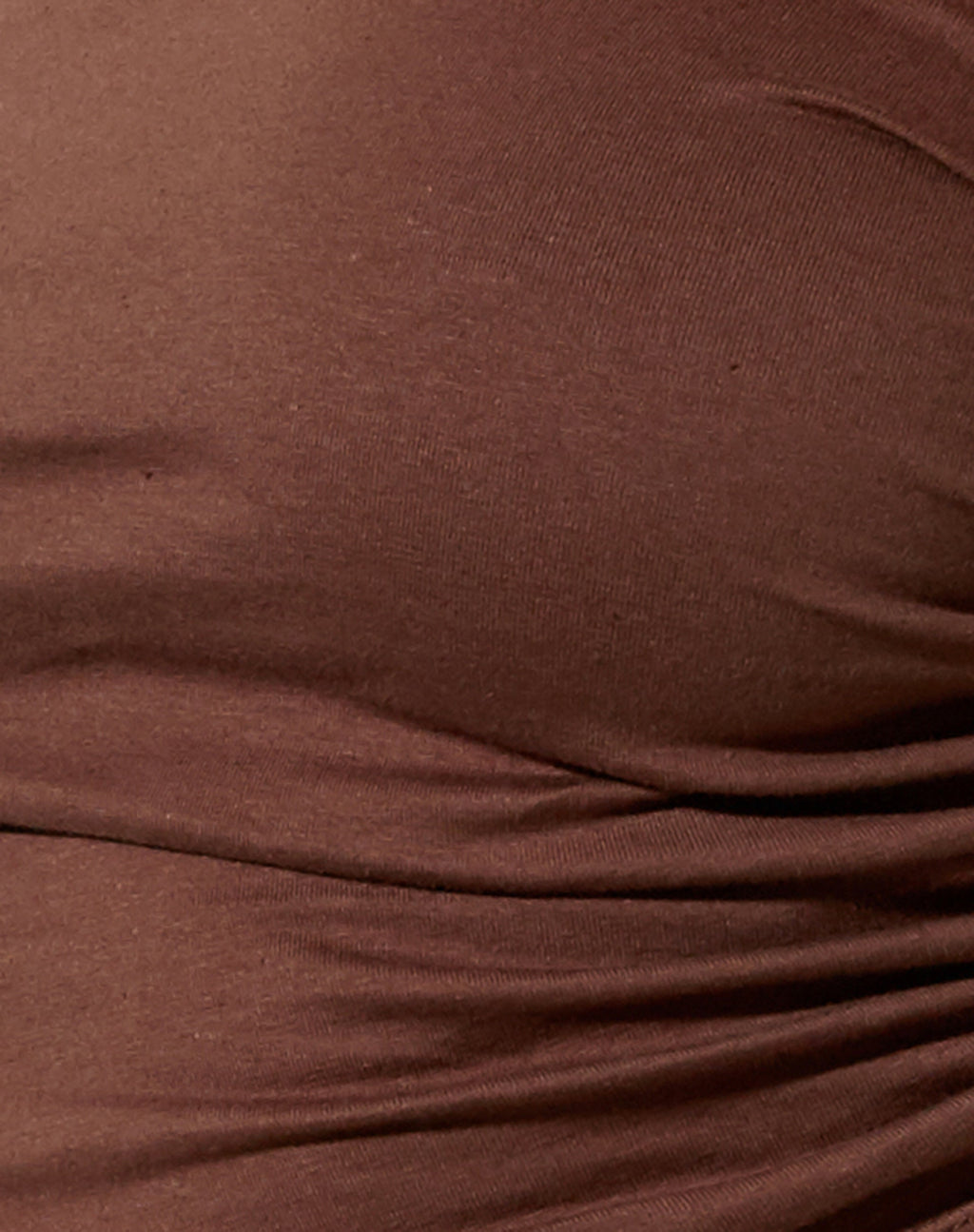 Kara Crop Top in Lycra Deep Mahogany