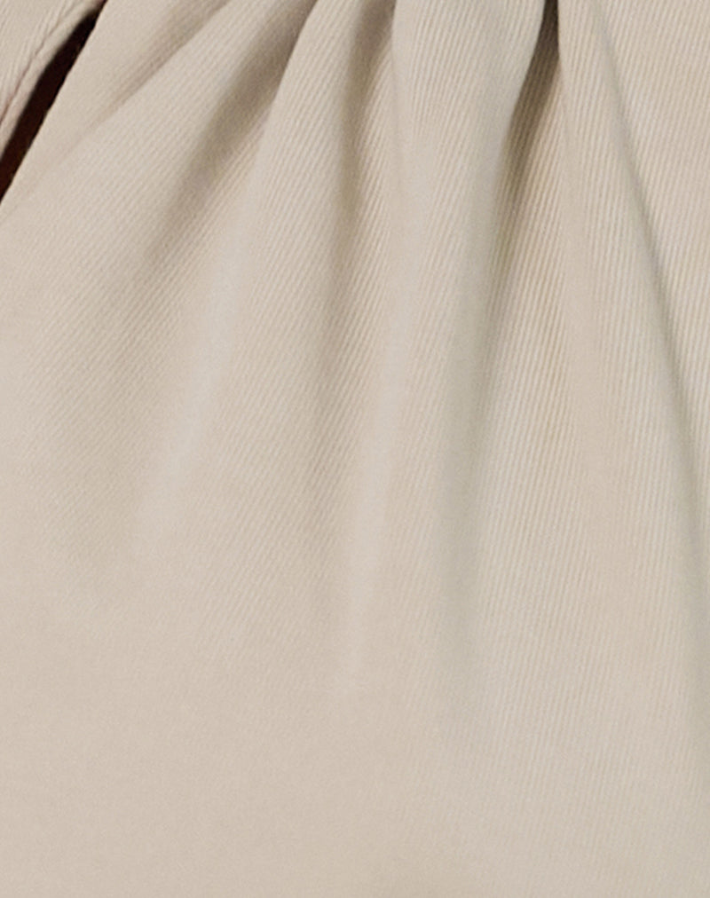 Karise Plunge Top in Cupro Oatmilk