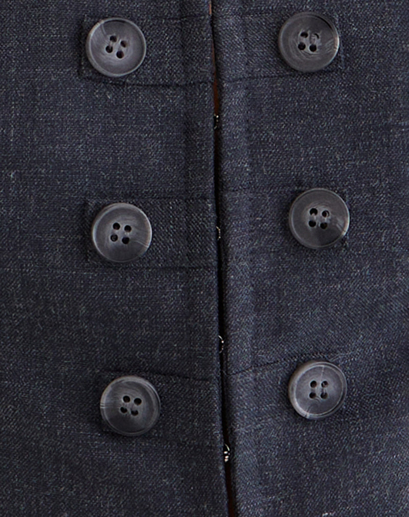 Kariso Corset Top in Tailoring Grey Blue