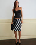 Kavivi Midi Skirt in Polka Sequin Monochrome