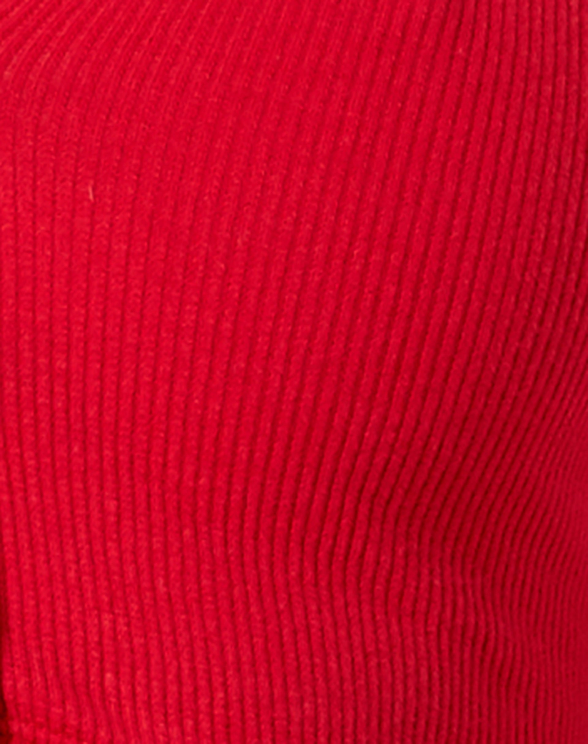 Kaya Crop Top in Rib Racing Red