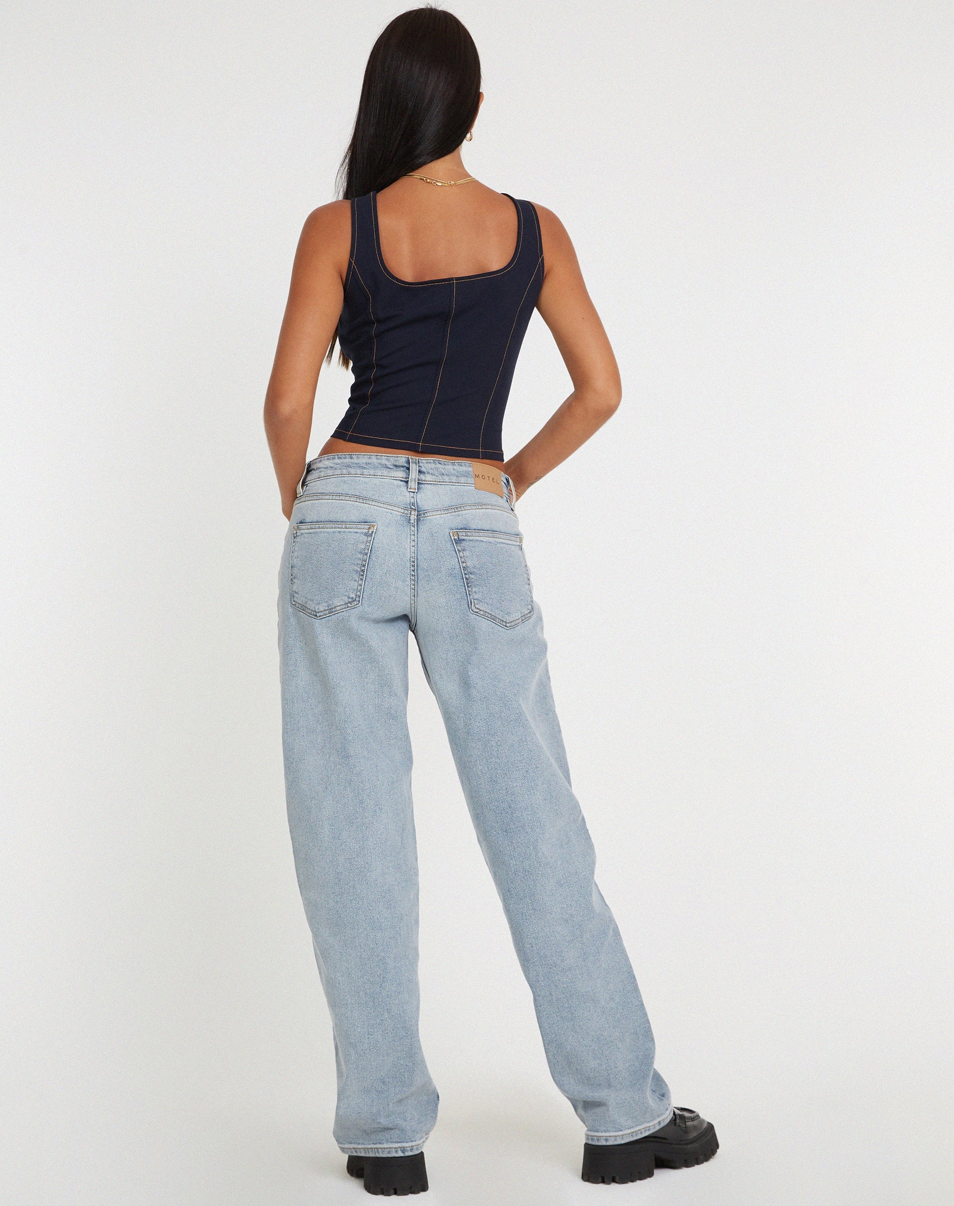 Kayaso Corset Top in Navy