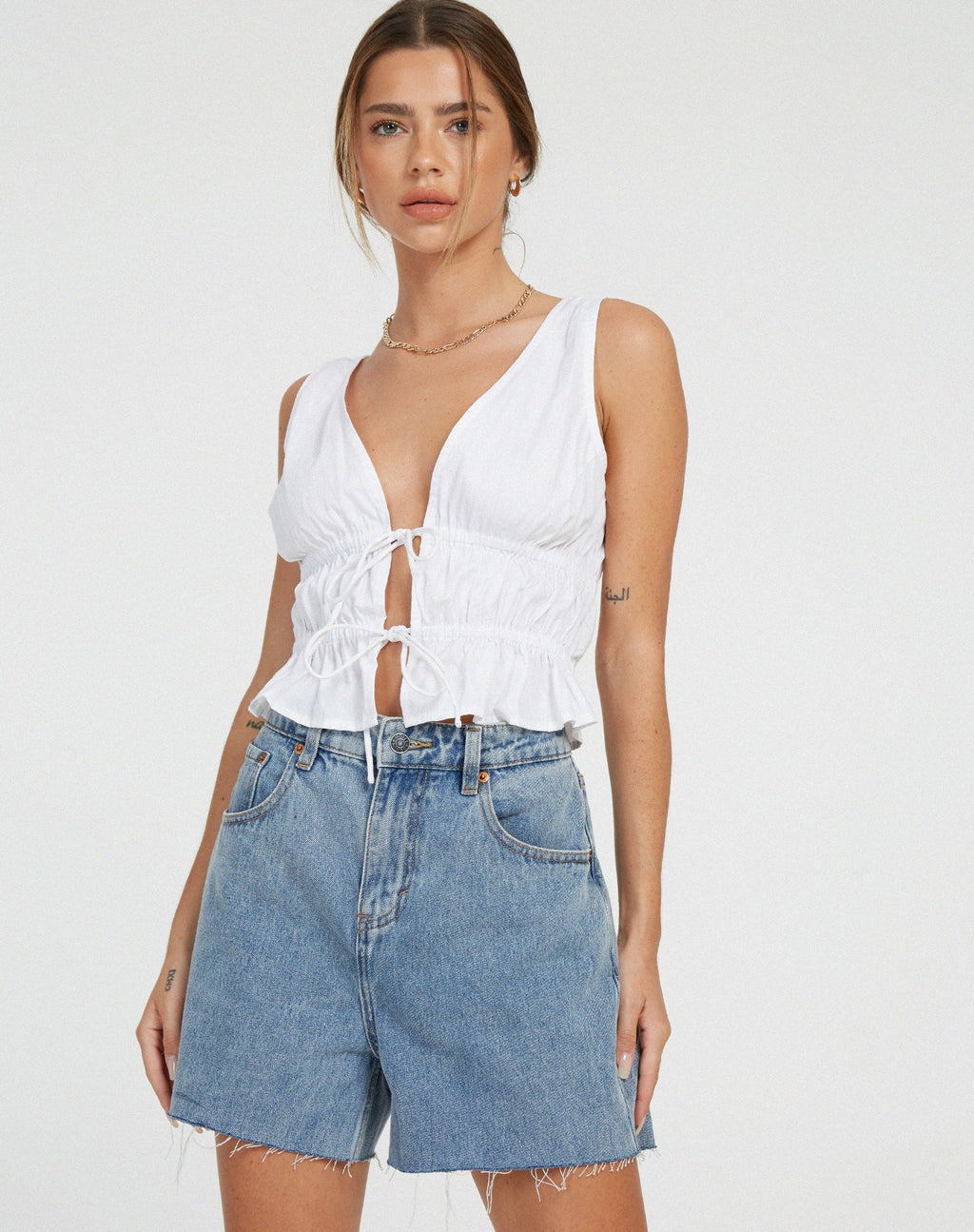 Kayson Crop Top in White