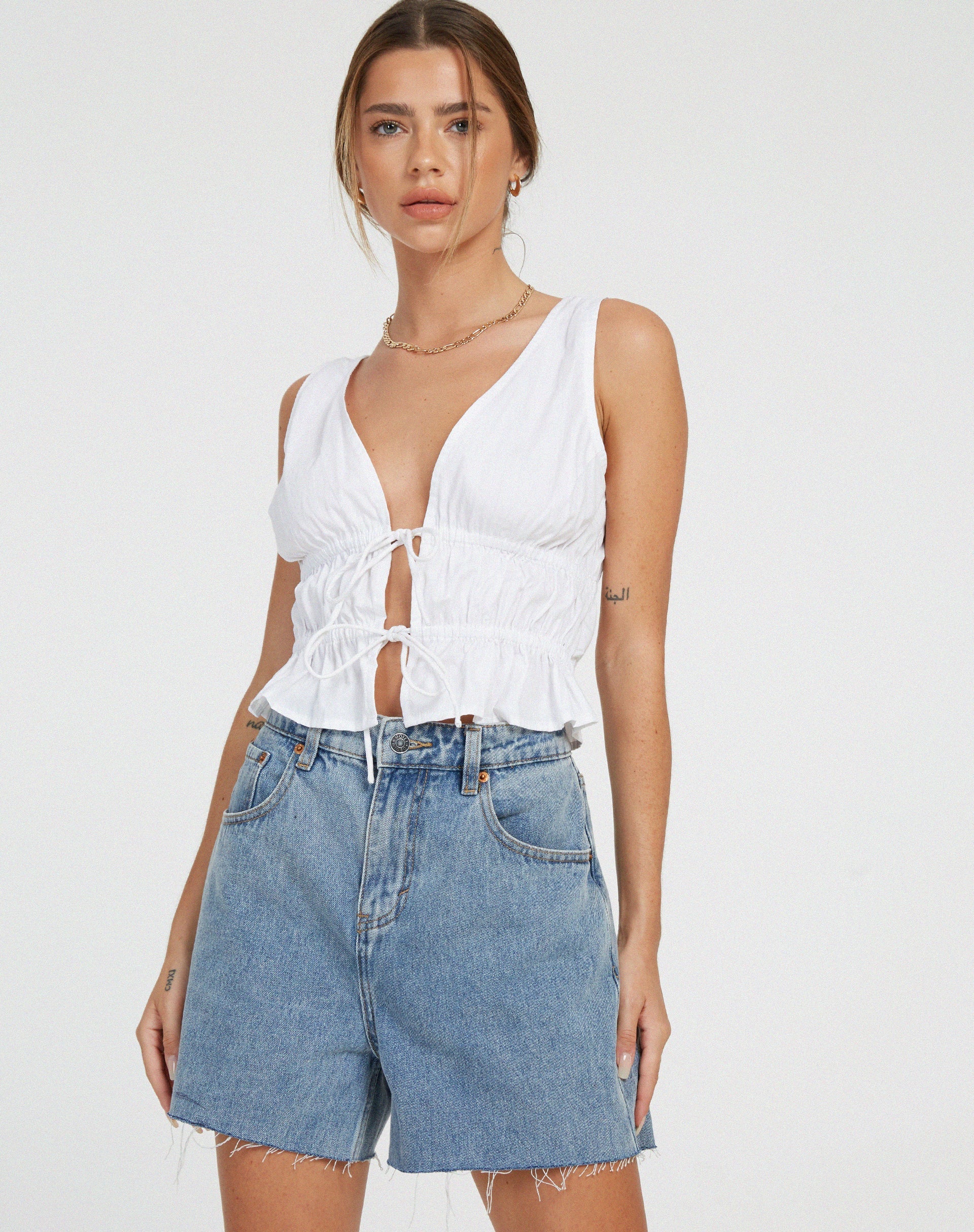 Kayson Crop Top in White