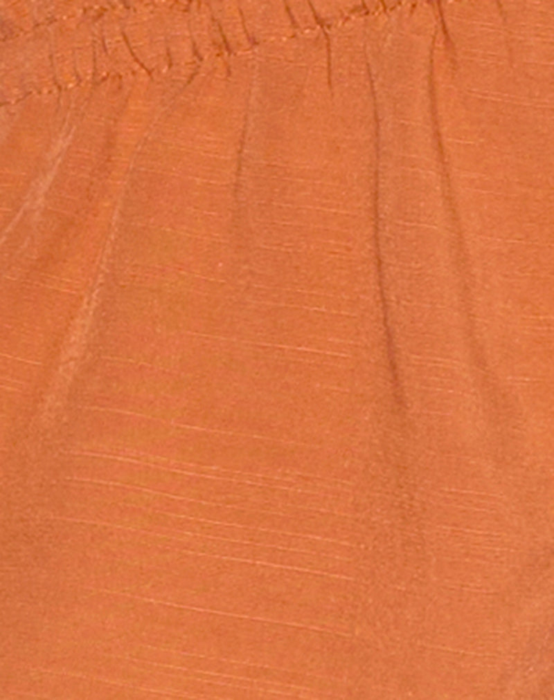 Kaytia Halterneck Top in Double Tie Sunset Orange