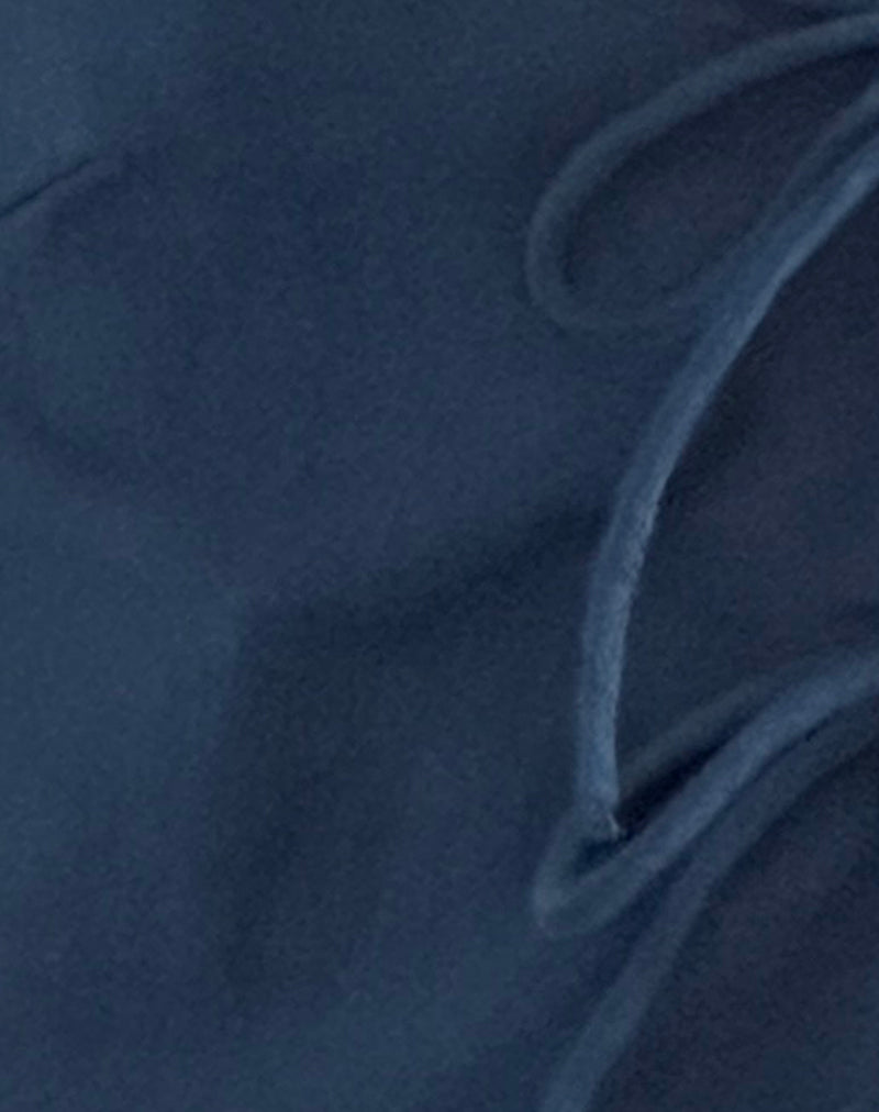 Kayve Tie Front Top in Navy