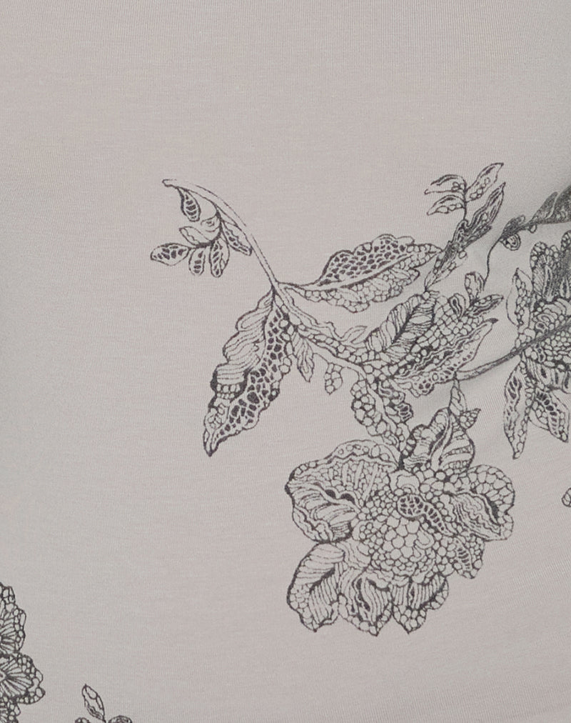 Kenichi Top in Lace Flower Grey