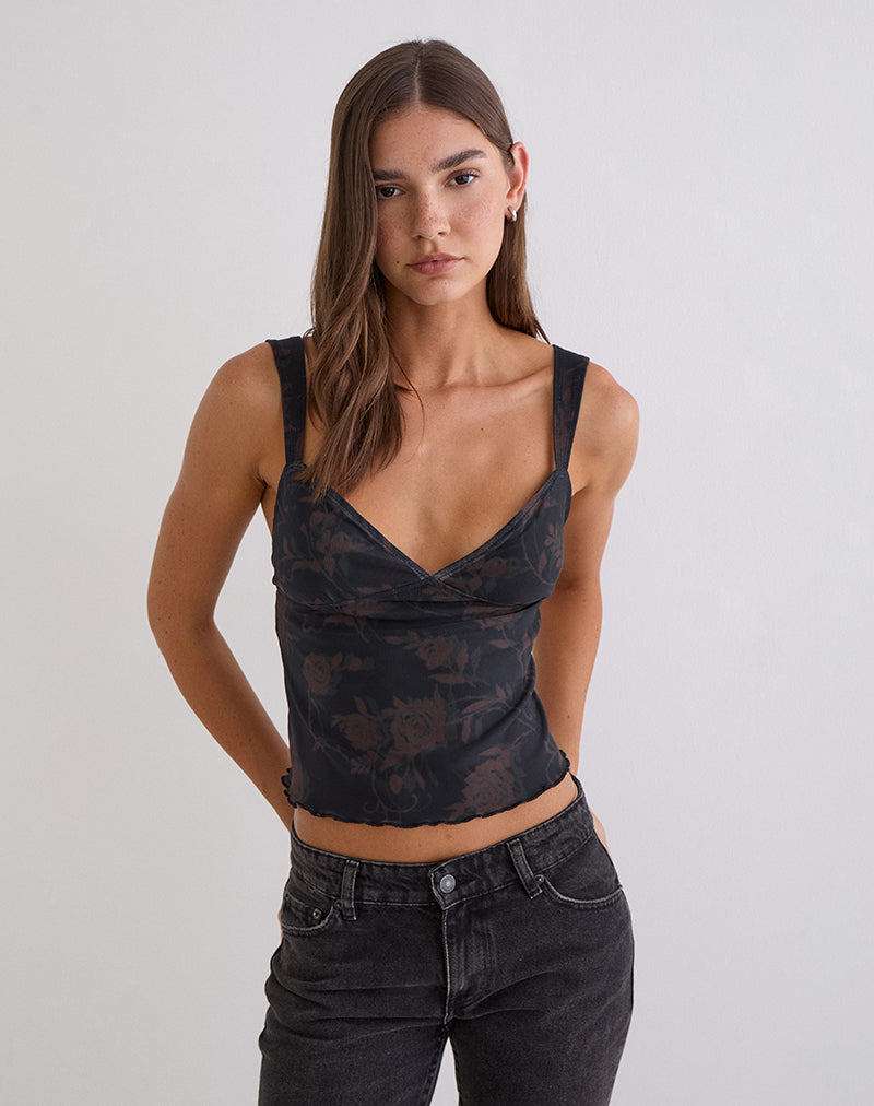 Khory Cami Top in Dynamic Rose