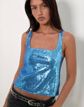 Kosile Cami Top in Sequin Blue