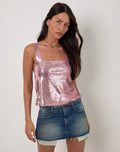 Kosile Cami Top in Sequin Pink