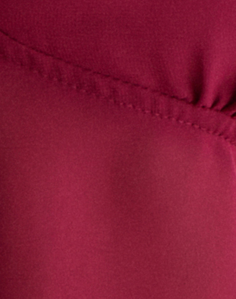 Kota Chiffon Blouse in Burgundy