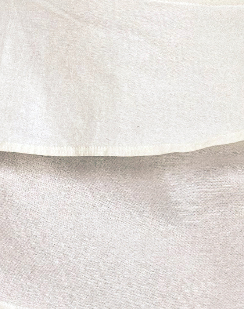 Kyoko Mini Skirt in Linen Ivory