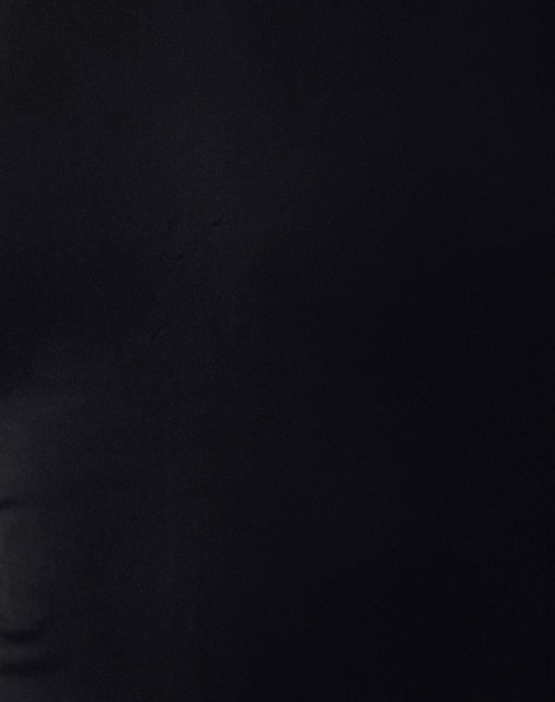 Kyuki Mini Dress in Black Lycra