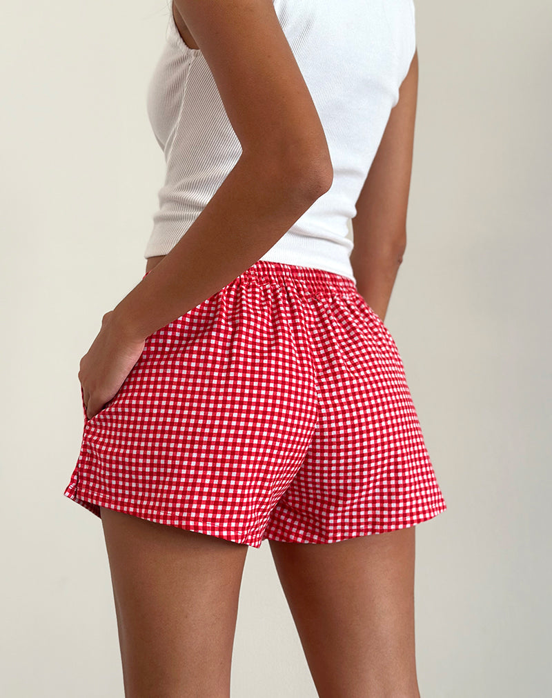 Laboxe Boxer Shorts in Red Gingham