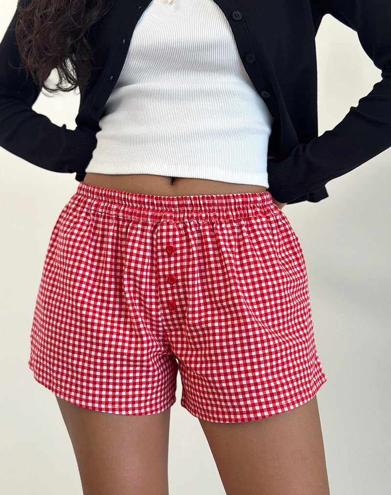 Laboxe Boxer Shorts in Red Gingham