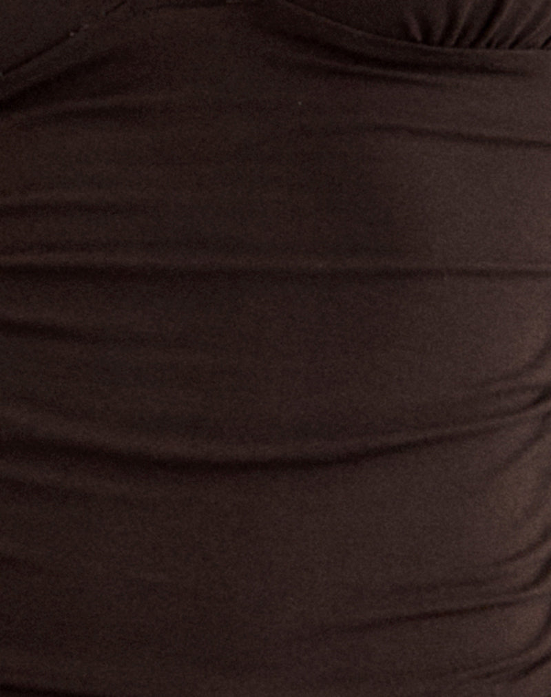 Laluma Midi Dress in Bitter Chocolate