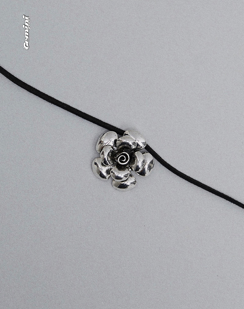 Lana Cord Rose Necklace by Gemini Jewels