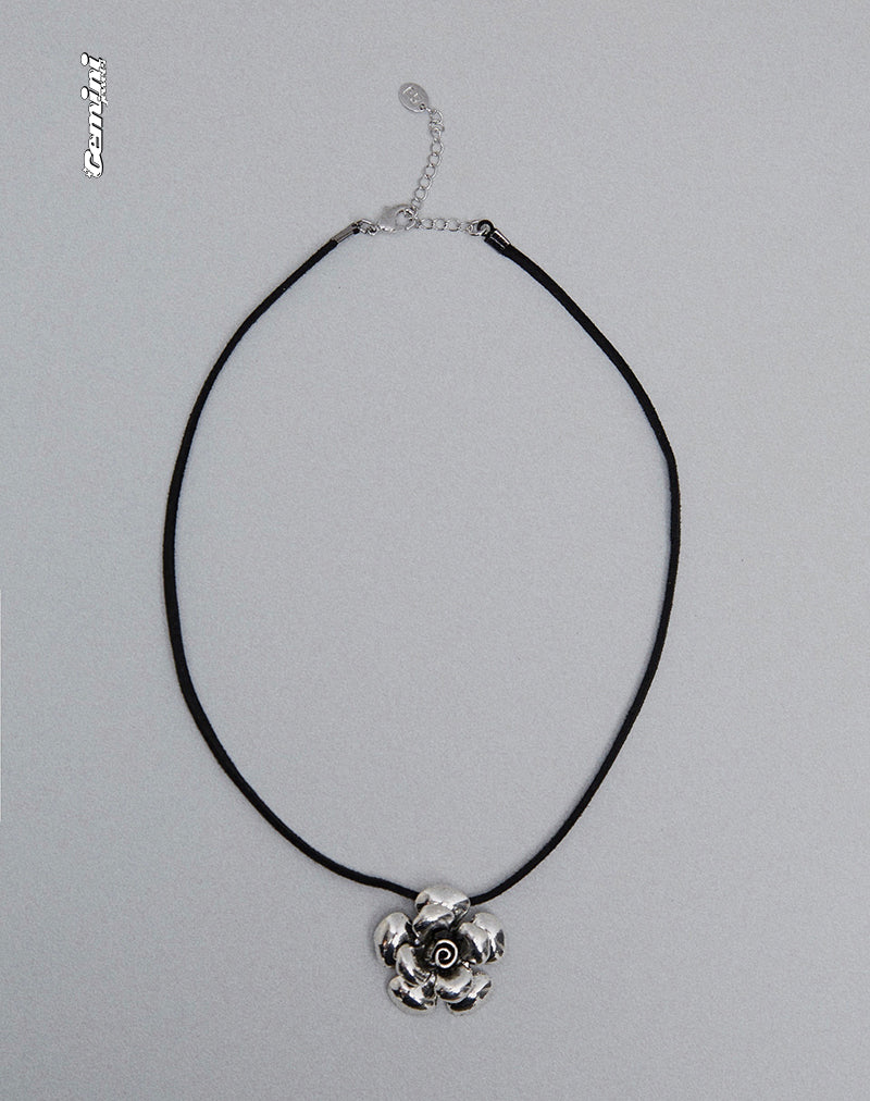 Lana Cord Rose Necklace by Gemini Jewels
