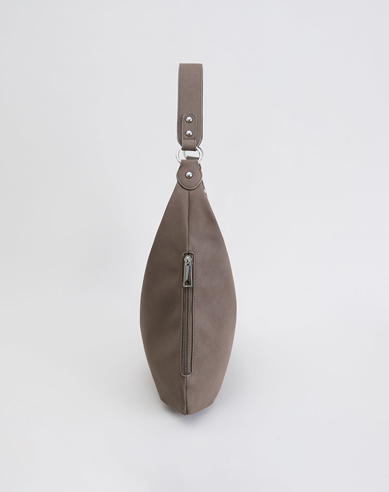 Large Brown Bag with Studs