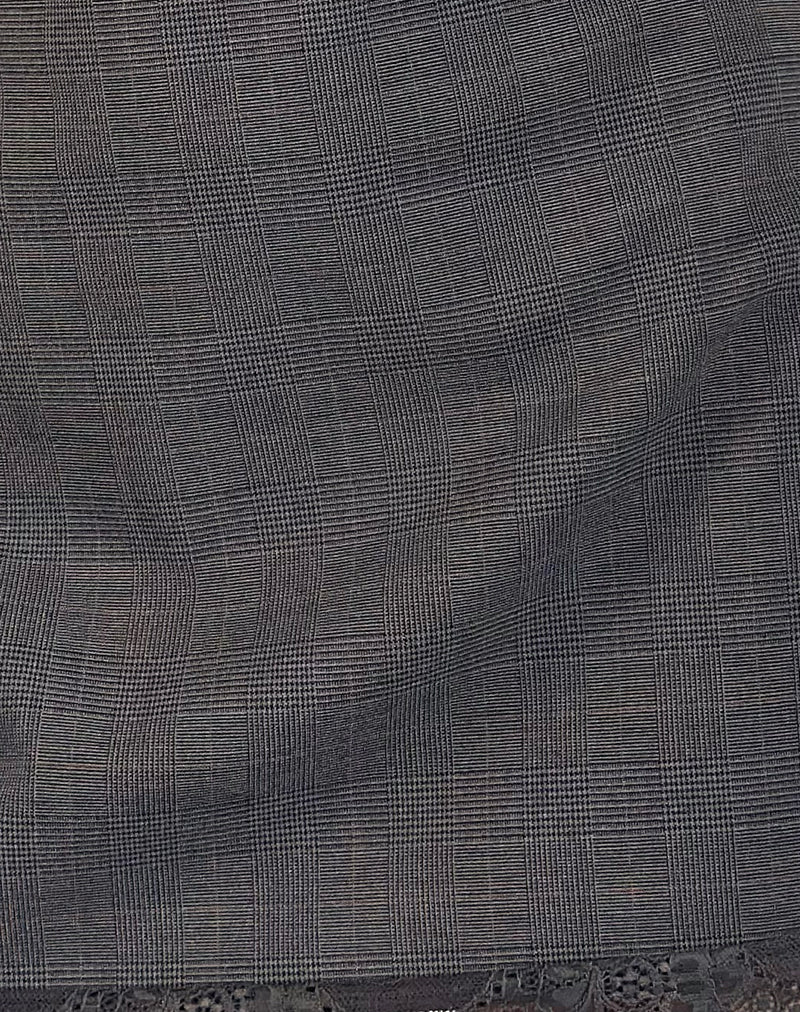 Larna Mini Dress in Check Tailoring Grey