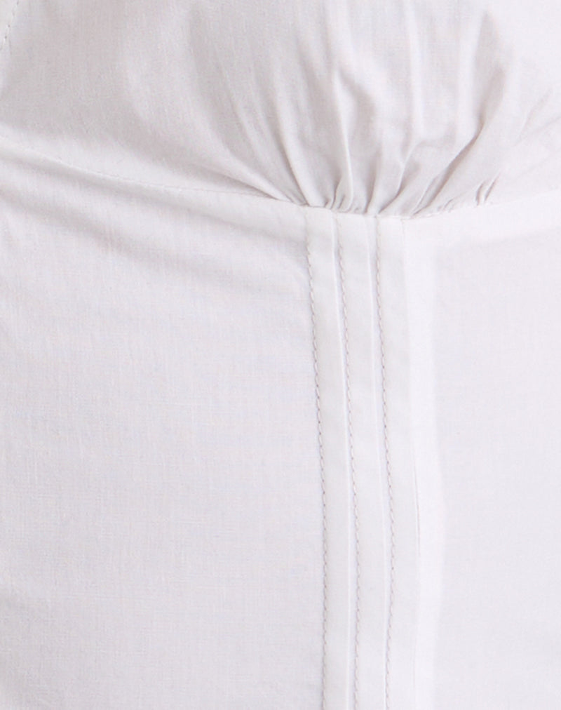 Lasily Sleeveless Corset Top in White