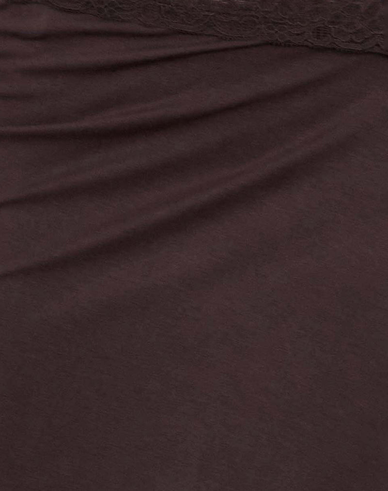 Laudine Midi Skirt in Bitter Chocolate