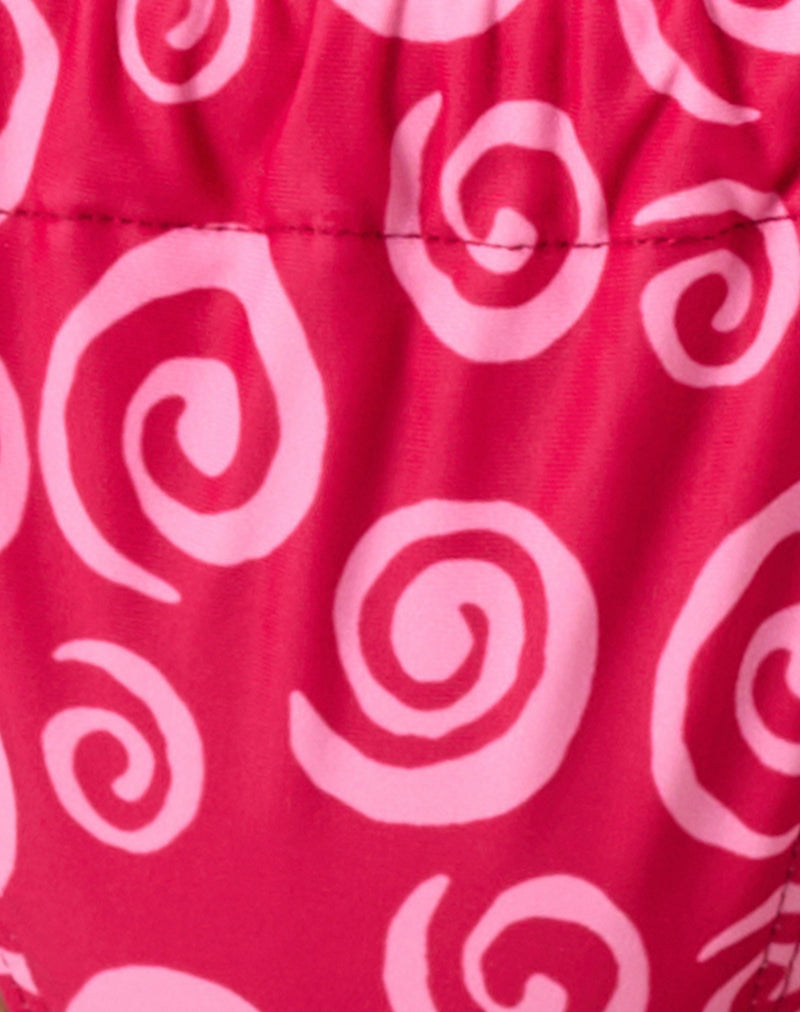 Nakeela Bikini Bottom in Mini Swirl Pink