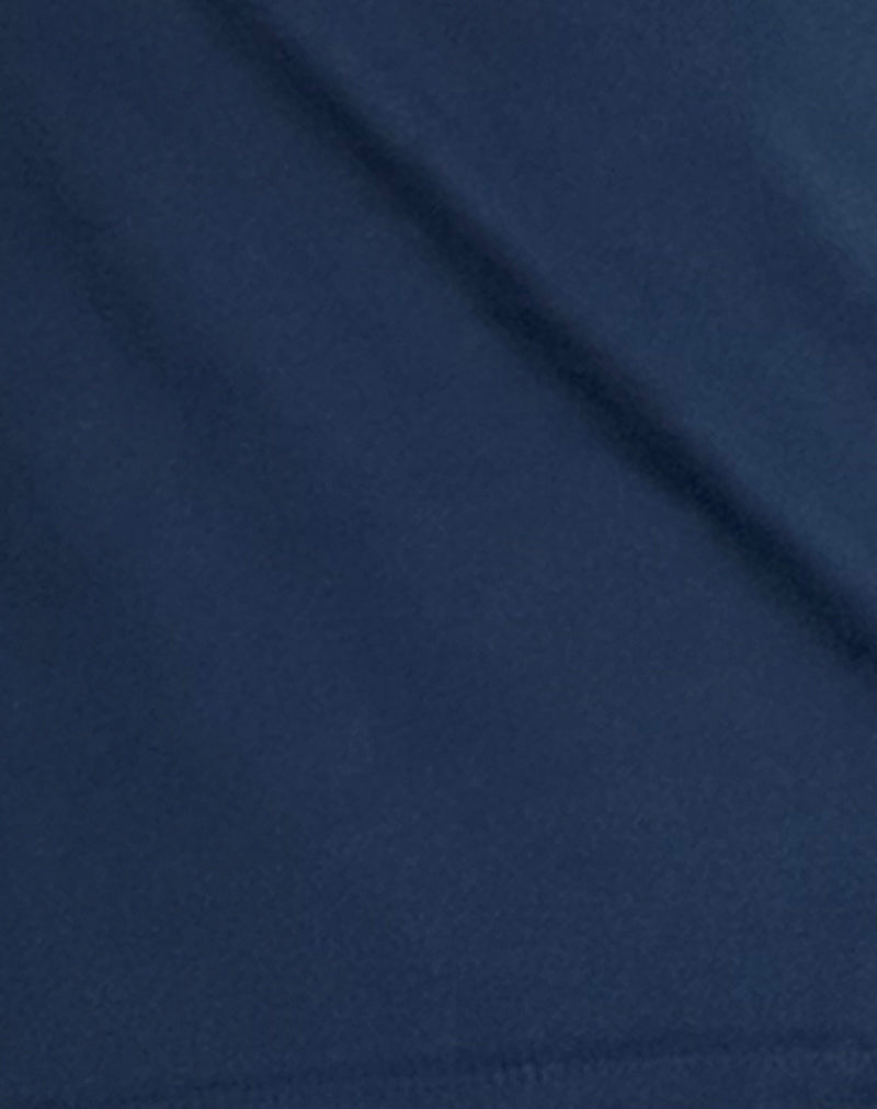 Ledez Asym Slouchy Top in Navy Tissue