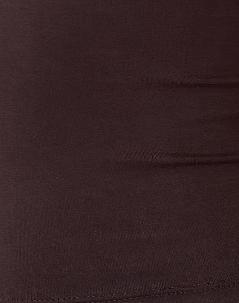 Leisle Frill Top in Bitter Chocolate