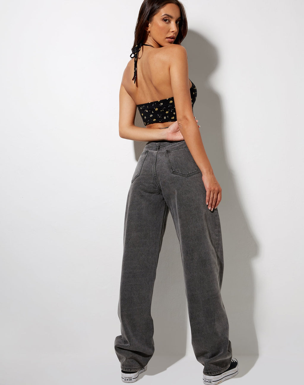 Lelo Crop Top in Pretty Petal Black