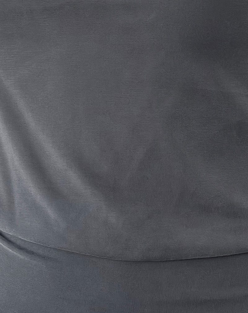 Leocadia Bandeau Top in Dark Grey