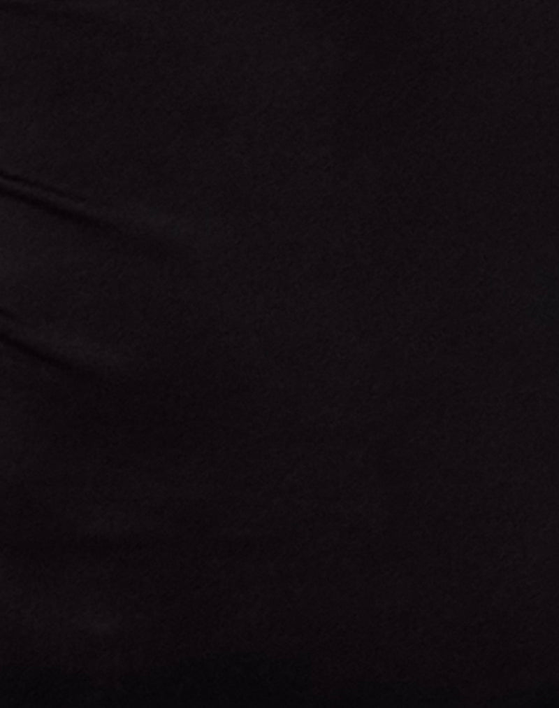 Leona Twist Sleeve Mini Dress in Black