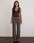 Elka Wrap Trouser in Tailoring Truffle